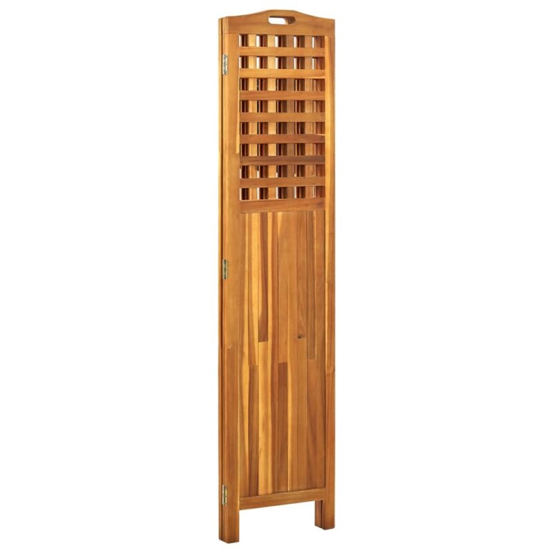 Sobna pregrada s 3 panela 121 x 2 x 170 cm masivno drvo bagrema - Slika 4