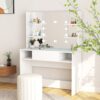 Stolić za šminkanje s LED svjetlima 100x40x135 cm MDF bijeli