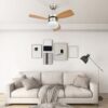 Stropni ventilator sa svjetlom i daljinskim 76 cm svjetlosmeđi