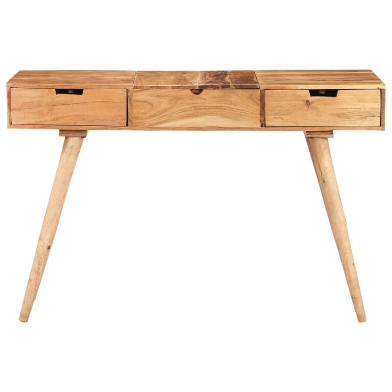 Toaletni stolić s ogledalom 112 x 45 x 76 cm od bagremovog drva - Slika 4