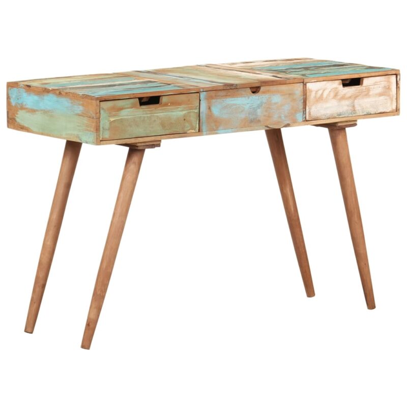 Toaletni stolić s ogledalom 112x45x76 cm od obnovljenog drva - Slika 3