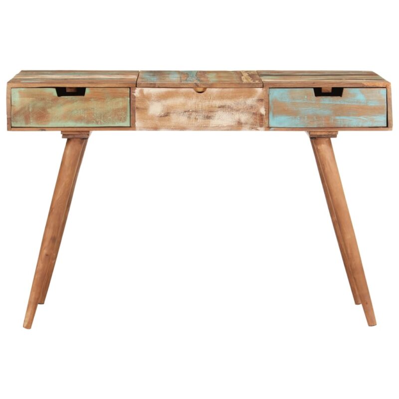 Toaletni stolić s ogledalom 112x45x76 cm od obnovljenog drva - Slika 4