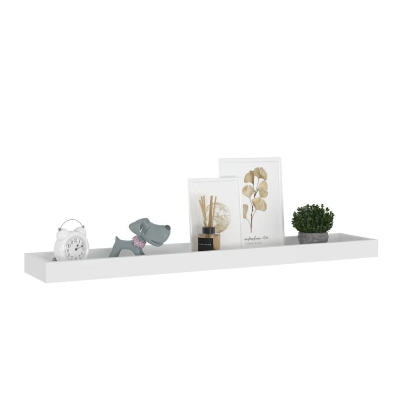 Udubljene zidne police 4 kom bijele 80 x 15 x 4 cm MDF - Slika 3