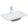 Ugradbeni umivaonik sa slavinom 61x39x18 cm keramički bijeli