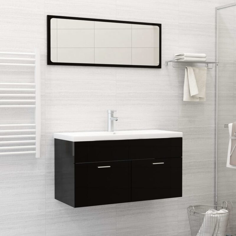Ugradbeni umivaonik sa slavinom 91x39x18 cm keramički bijeli