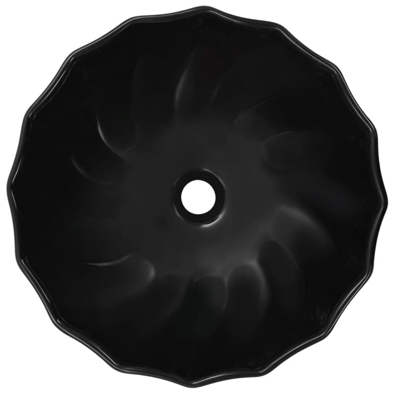 Umivaonik 46 x 17 cm keramički crni - Slika 3