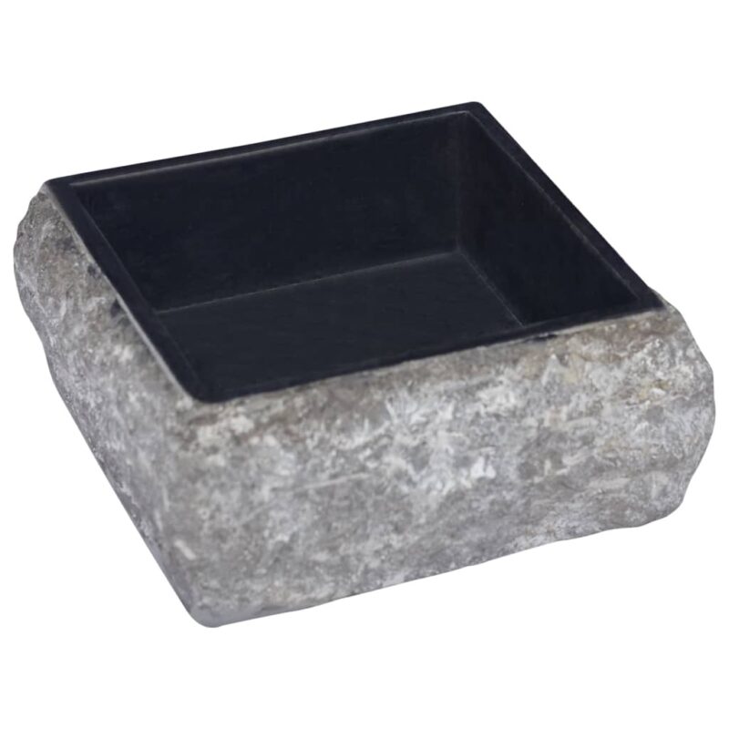 Umivaonik crni 30 x 30 x 13 cm mramorni - Slika 3