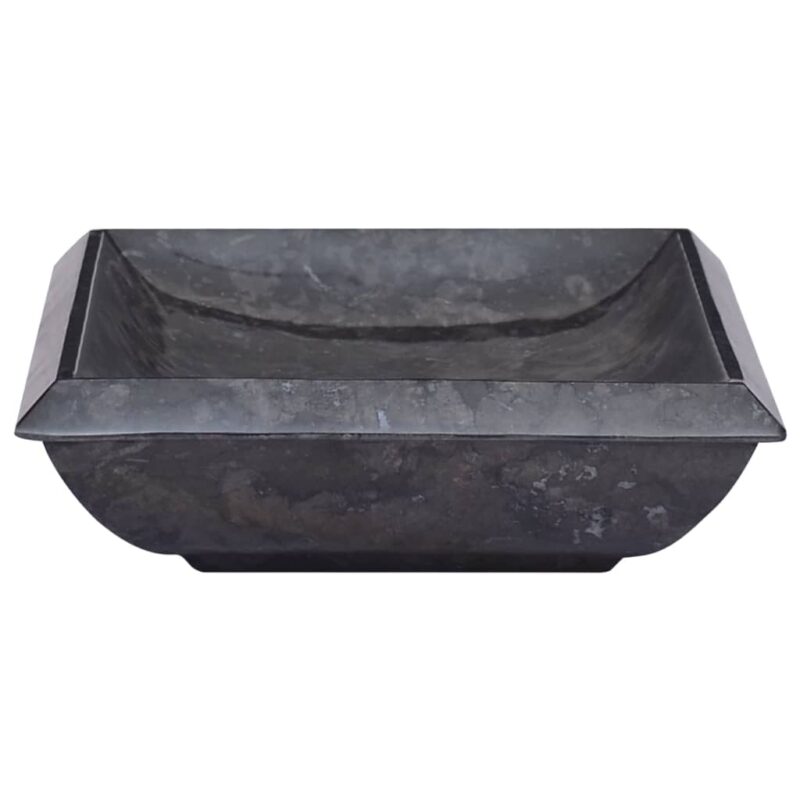 Umivaonik crni 50 x 35 x 10 cm mramorni - Slika 4