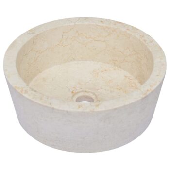 Umivaonik krem Ø 40 x 15 cm mramorni