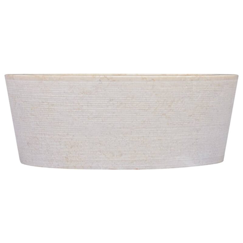 Umivaonik krem Ø 40 x 15 cm mramorni - Slika 3