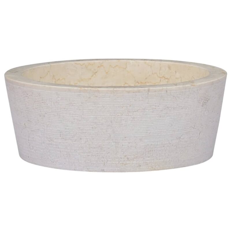 Umivaonik krem Ø 40 x 15 cm mramorni