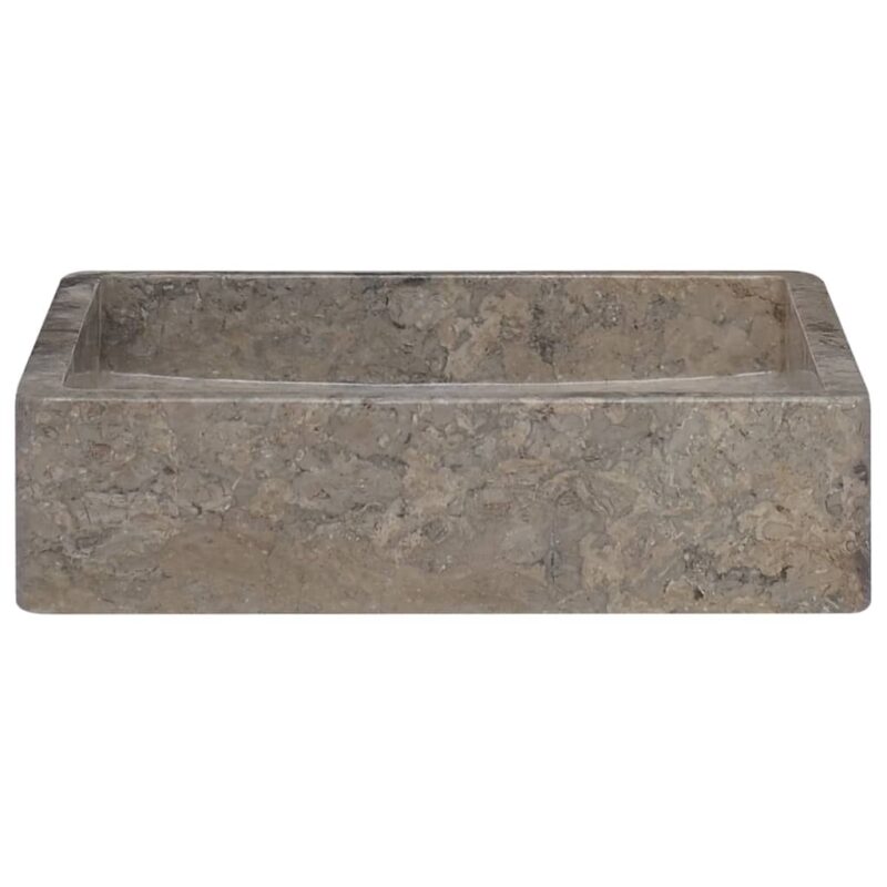 Umivaonik sivi 40 x 40 x 10 cm mramorni - Slika 3