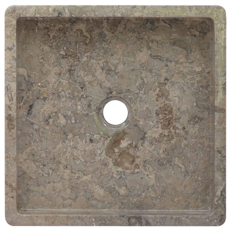 Umivaonik sivi 40 x 40 x 10 cm mramorni - Slika 4