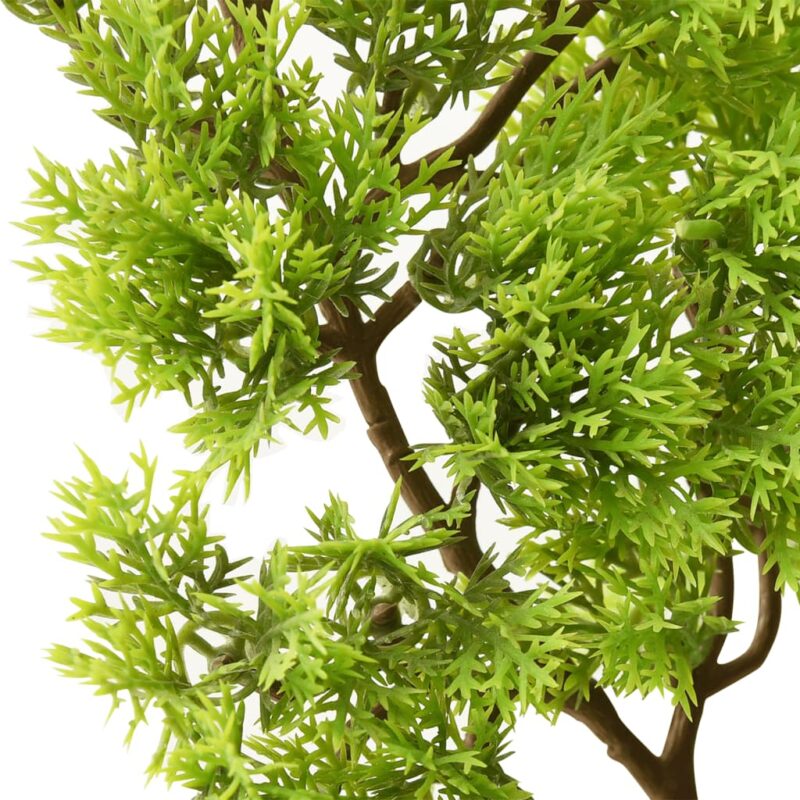 Umjetni bonsai čempres s posudom 60 cm zeleni - Slika 4