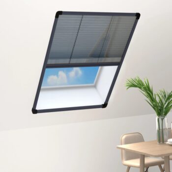 Zaslon protiv insekata za prozore antracit 80 x 120 cm aluminij