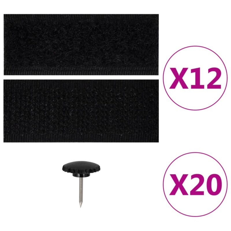 Zastori protiv insekata 2 kom s magnetima 210 x 90 cm crni - Slika 4