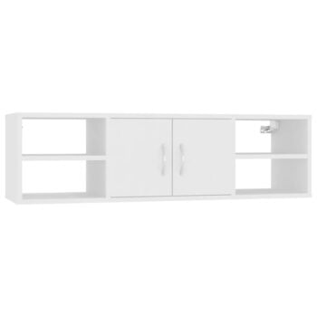Zidna polica bijela 102 x 30 x 29 cm od iverice