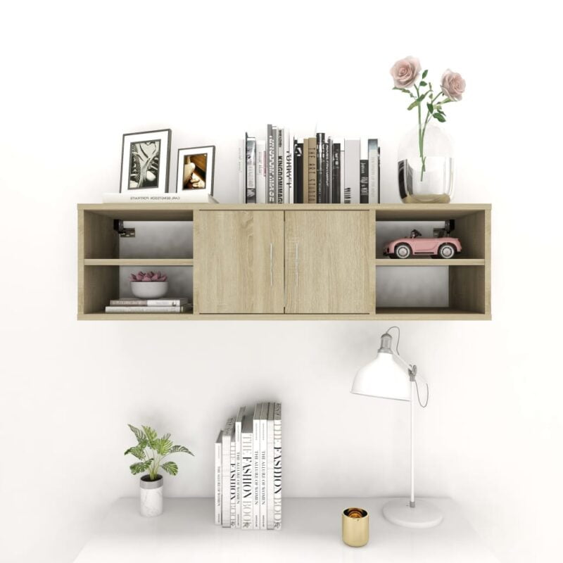 Zidna polica boja hrasta sonome 102 x 30 x 29 cm od iverice - Slika 3