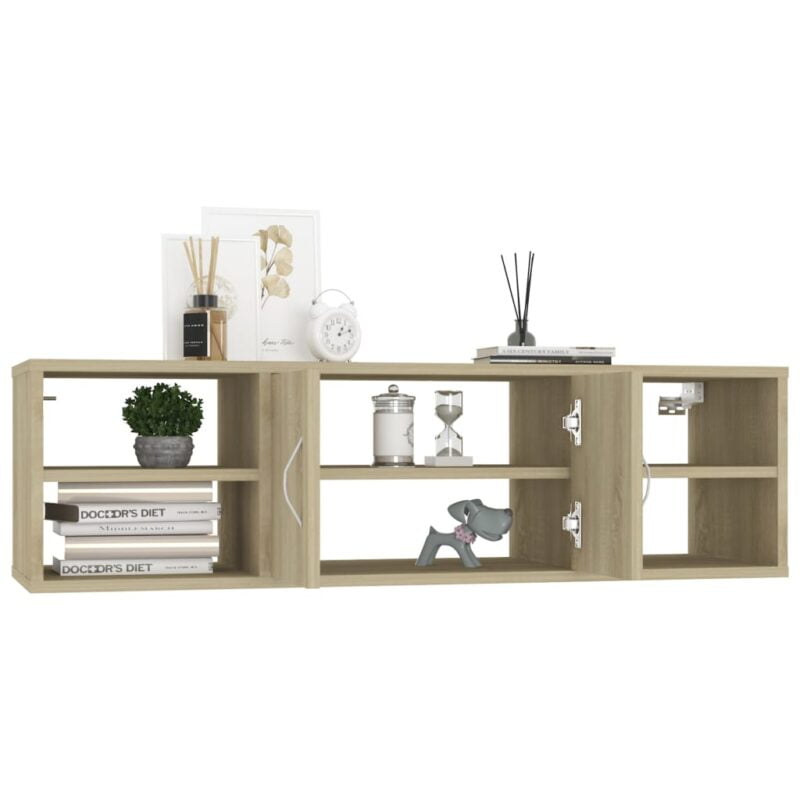 Zidna polica boja hrasta sonome 102 x 30 x 29 cm od iverice - Slika 4