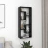 Zidna polica crna 36 x 16 x 90 cm od iverice