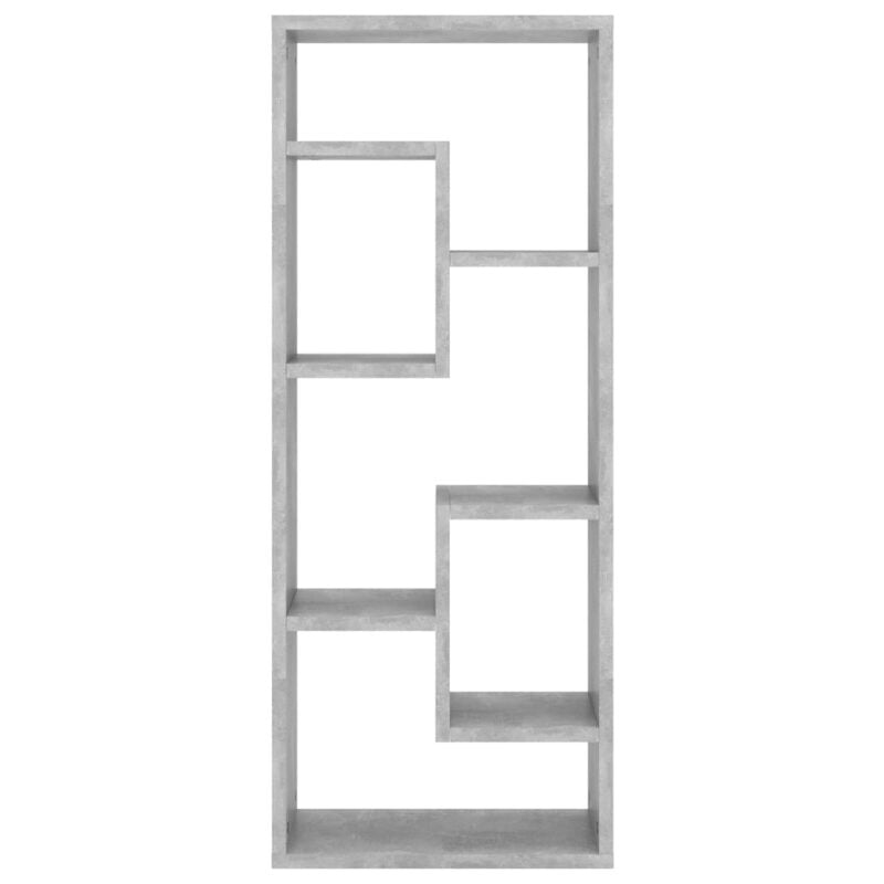 Zidna polica siva boja betona 36 x 16 x 90 cm od iverice - Slika 4