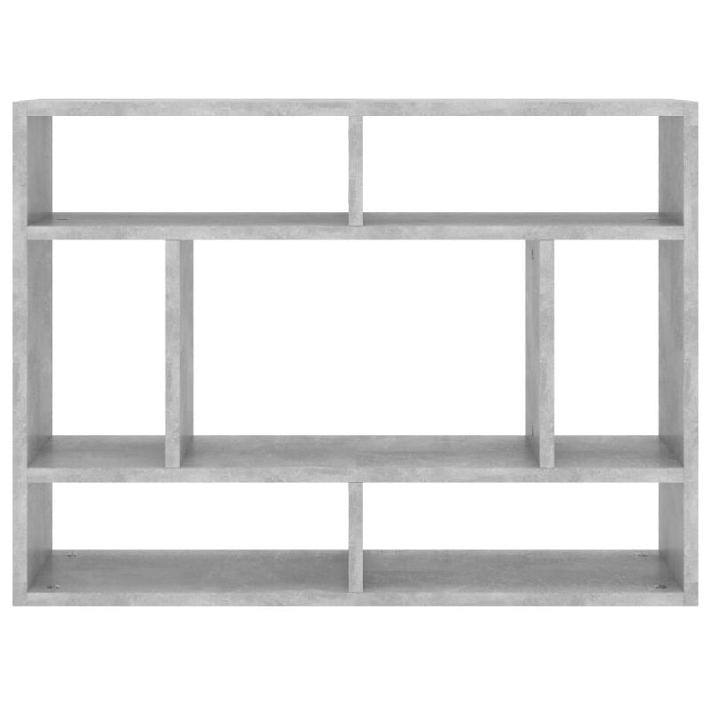 Zidna polica siva boja betona 75 x 16 x 55 cm od iverice - Slika 4
