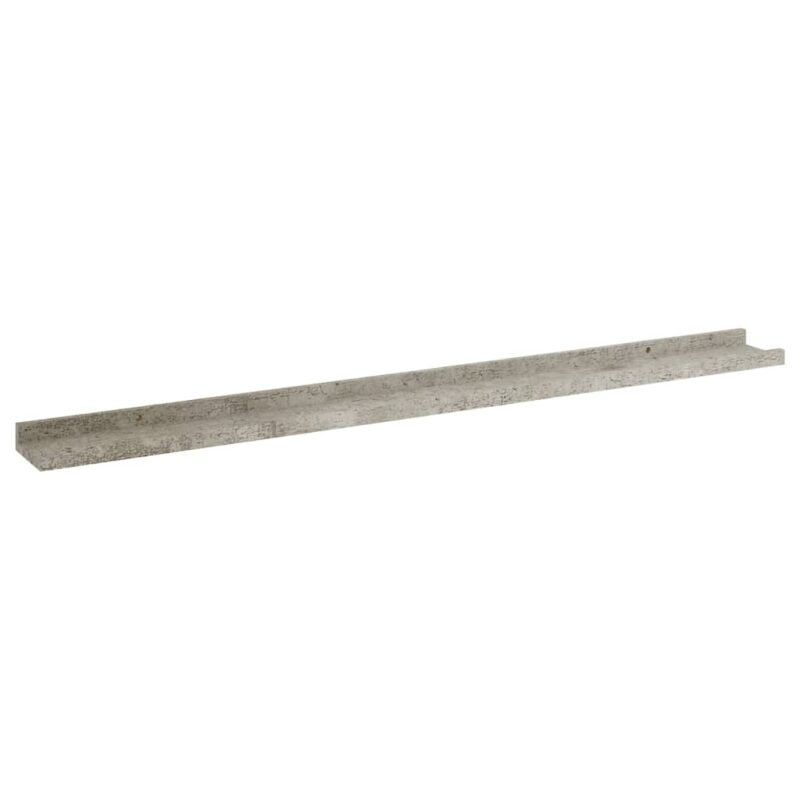 Zidne police 2 kom siva boja betona 100 x 9 x 3 cm - Slika 4