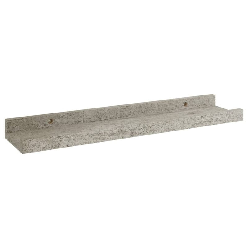 Zidne police 2 kom siva boja betona 40 x 9 x 3 cm - Slika 4