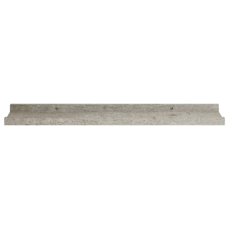 Zidne police 2 kom siva boja betona 60 x 9 x 3 cm - Slika 4