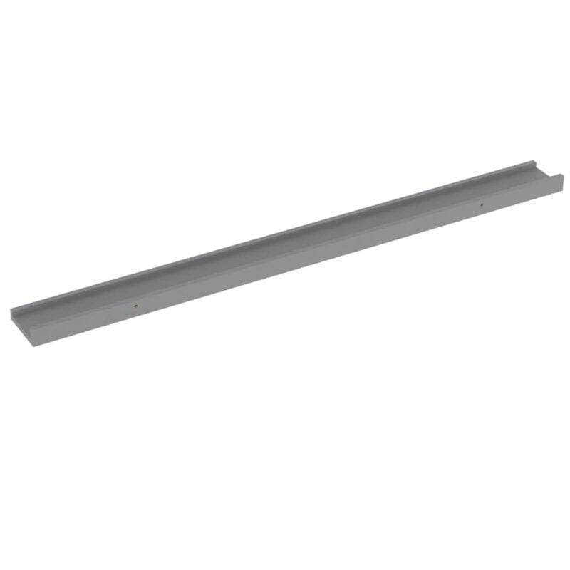 Zidne police 2 kom sive 100 x 9 x 3 cm - Slika 4