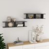 Zidne police 2 kom sive 90 x 18 x 20 cm od iverice
