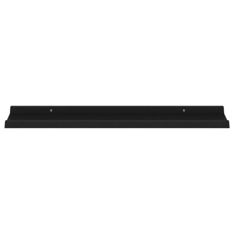 Zidne police 4 kom crne 80 x 9 x 3 cm - Slika 4