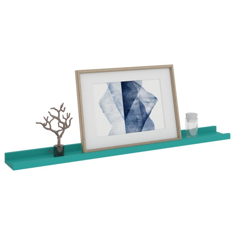 Zidne police 4 kom plave 80 x 9 x 3 cm - Slika 3