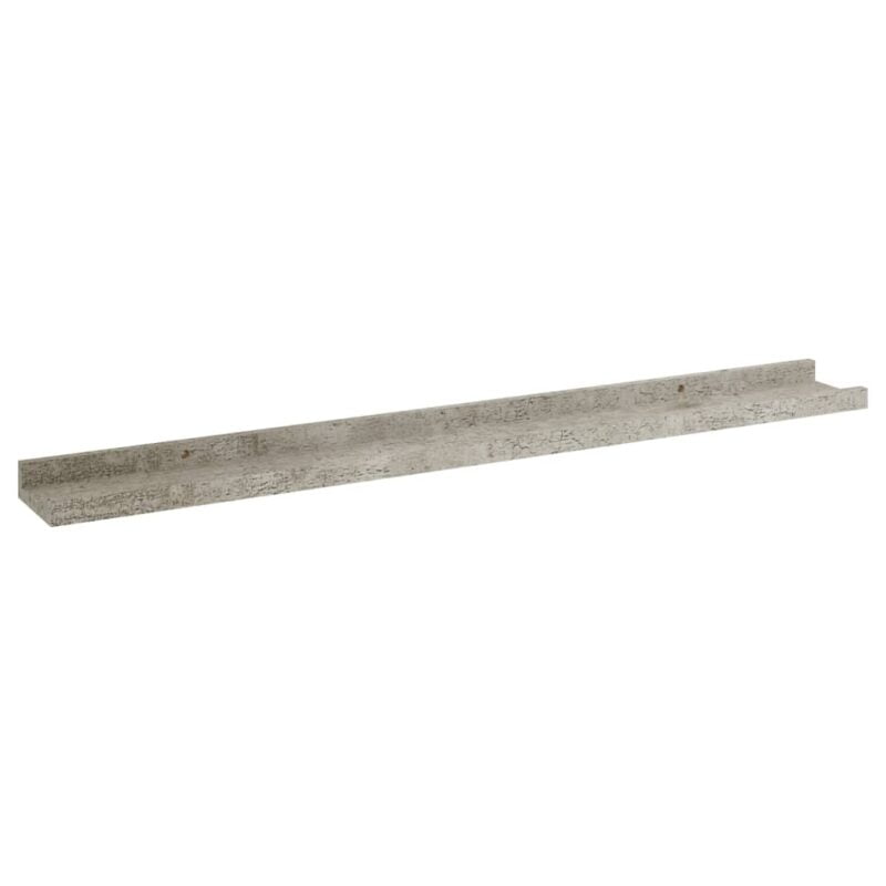Zidne police 4 kom siva boja betona 80 x 9 x 3 cm - Slika 4