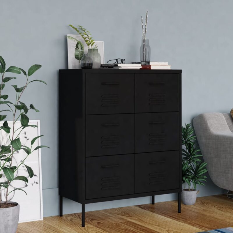 Ladičar crni 80 x 35 x 101