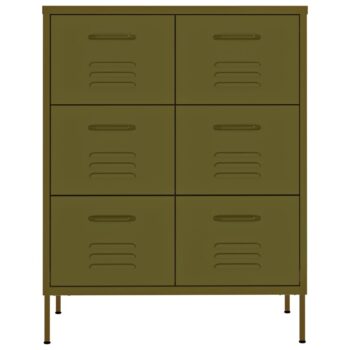 Ladičar maslinasto zeleni 80 x 35 x 101