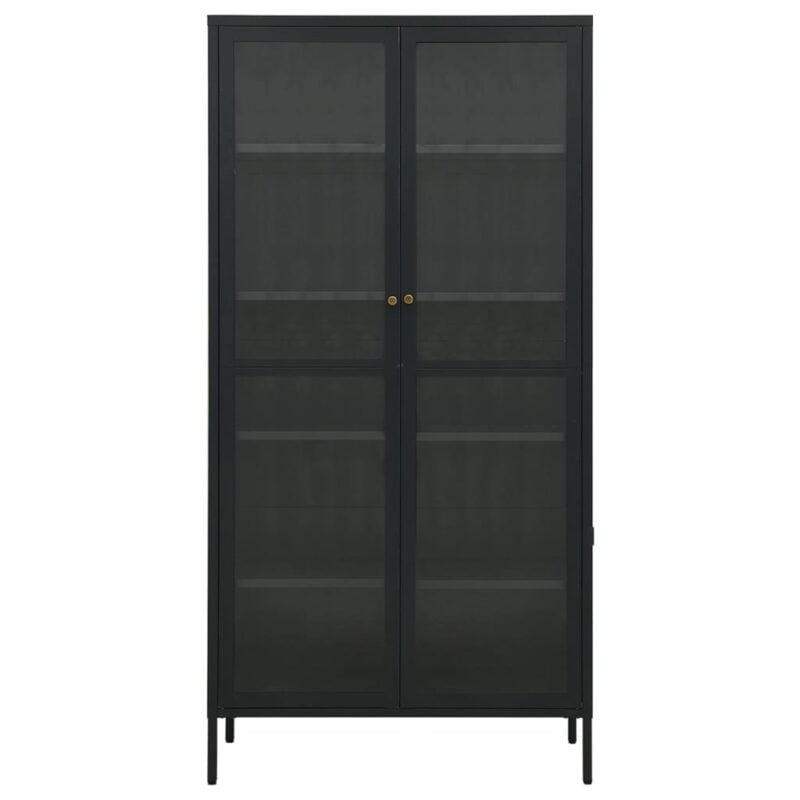 Ormarić za izlaganje antracit 90x40x180 cm čelik/kaljeno staklo - Slika 4