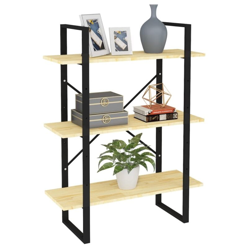 Ormarić za knjige s 3 razine 80 x 30 x 105 cm masivna borovina - Slika 3