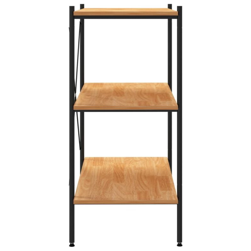 Police s 3 razine crne i boja hrasta 80 x 40 x 92 cm - Slika 4