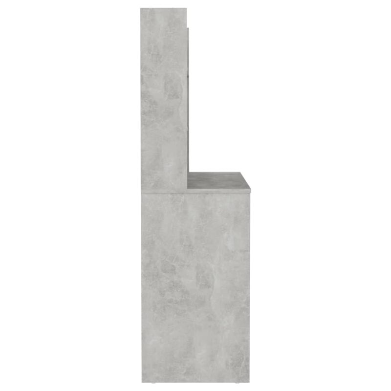 Stolić za šminkanje LED 100 x 40 x 135 cm MDF siva boja betona - Slika 4