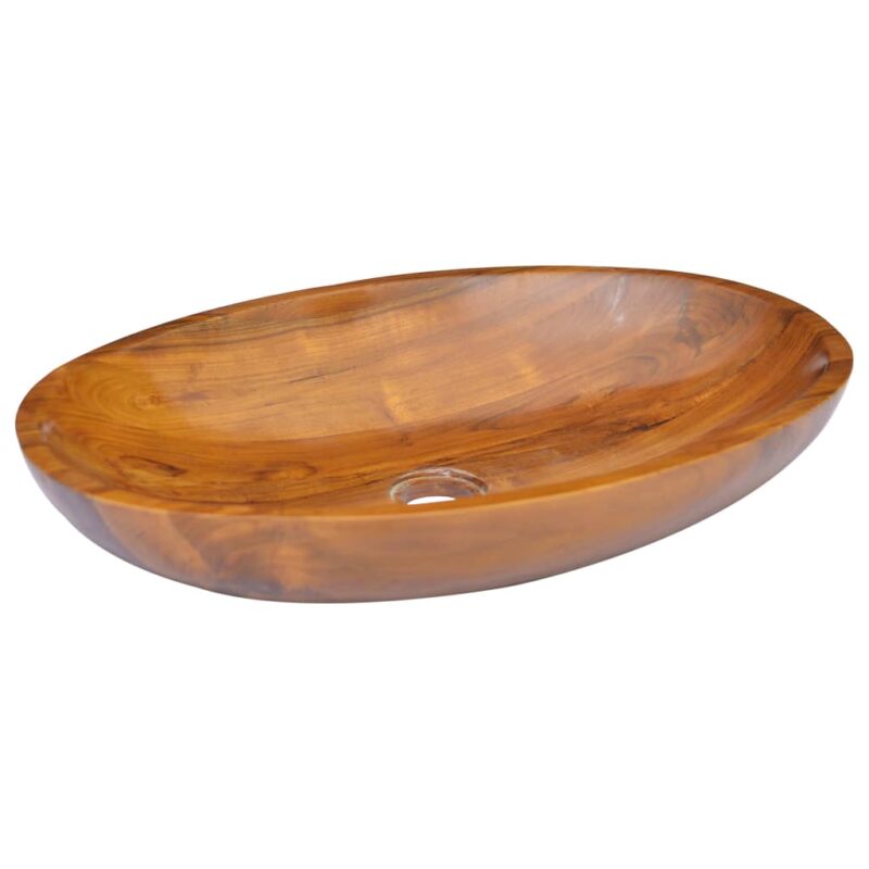 Umivaonik od masivne tikovine 60 x 40 x 10 cm - Slika 4