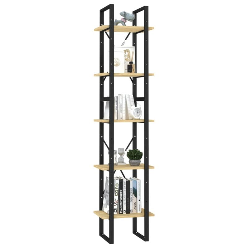 Ormarić za knjige s 5 razina 40 x 30 x  175 cm od borovine - Slika 3