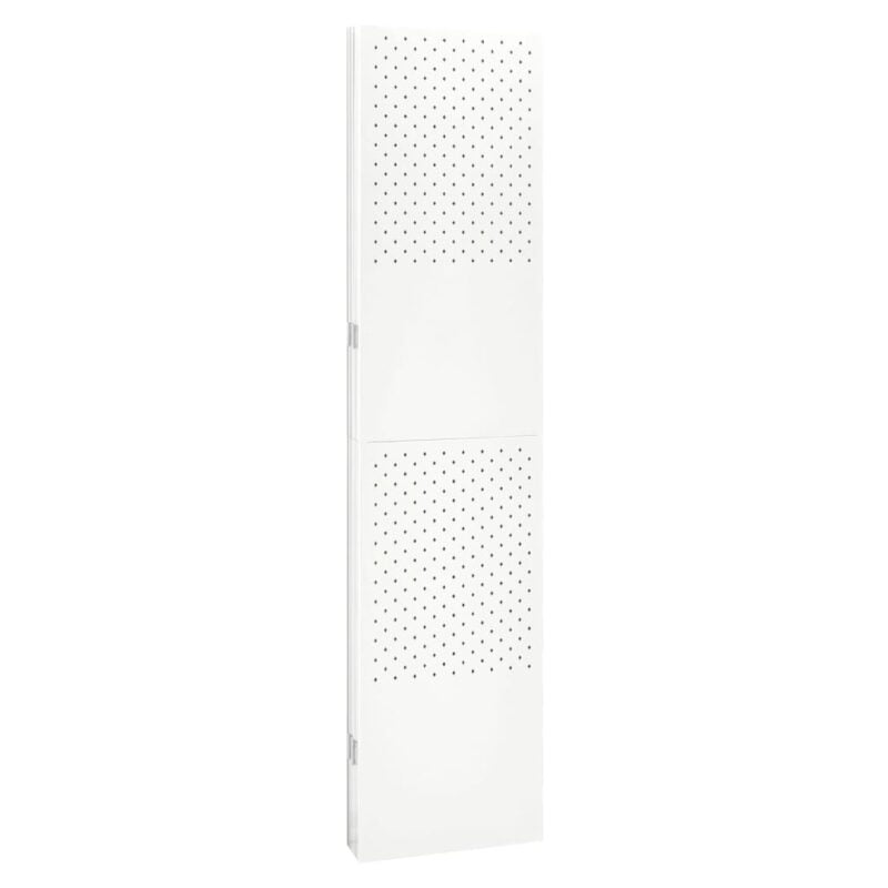 Sobna pregrada s 5 panela bijela 200 x 180 cm čelična - Slika 4