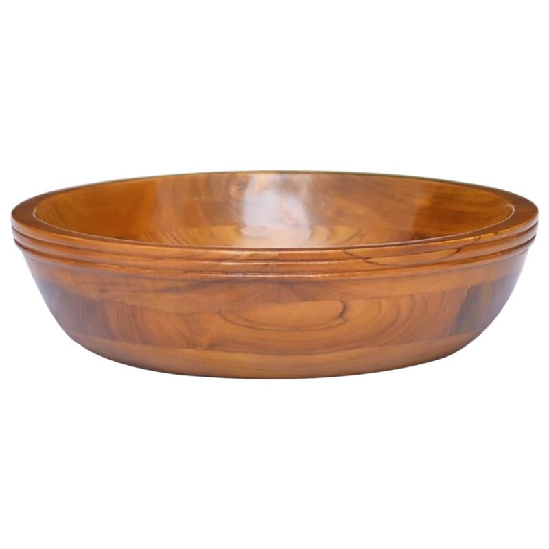 Umivaonik od masivne tikovine Φ 40 x 10 cm - Slika 3