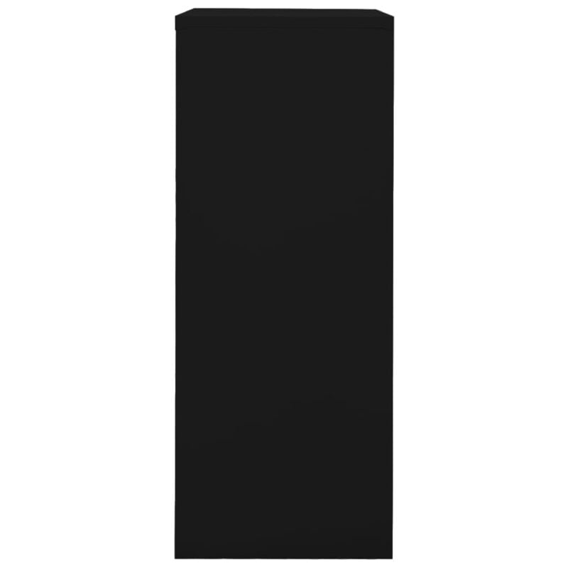 Uredski ormarić crni 90 x 40 x 102 cm čelični - Slika 4
