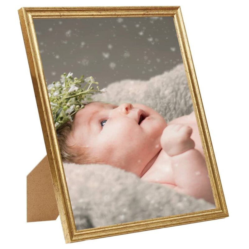 Okviri za fotografije 10 kom zlatni za zid/stol 13 x 18 cm MDF