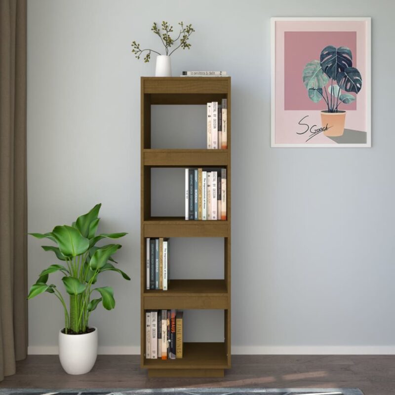 Ormarić za knjige / pregrada boja meda 40x35x135 cm od borovine - Slika 3