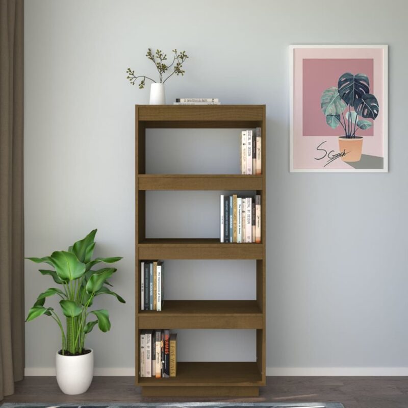 Ormarić za knjige / pregrada boja meda 60x35x135 cm od borovine - Slika 3