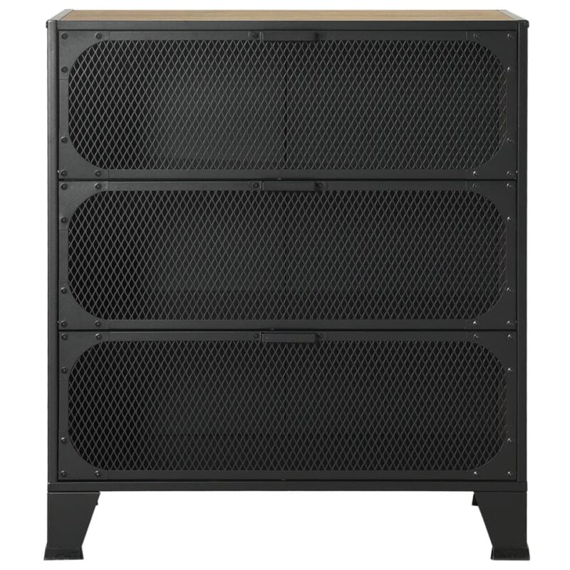 Ormarić za pohranu rustično smeđi 72 x 36 x 82 cm metal i MDF - Slika 4