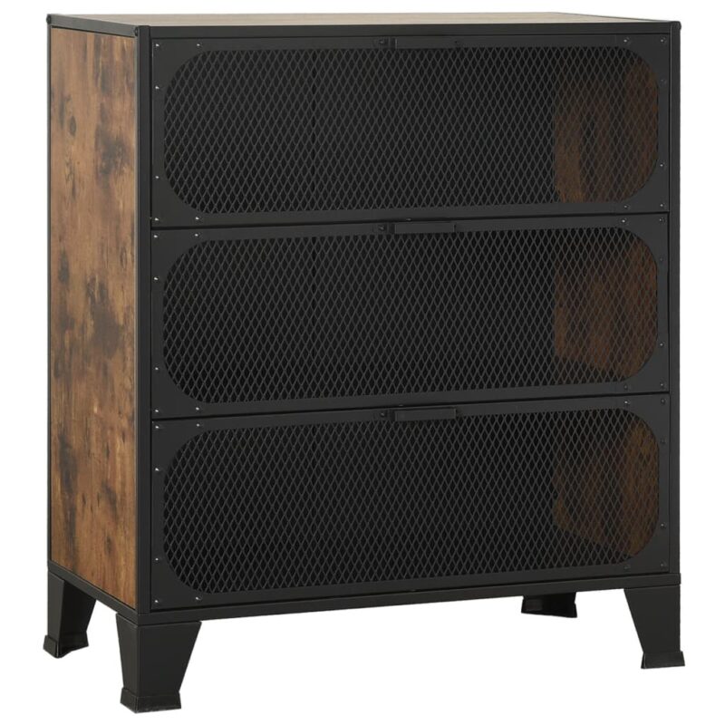 Ormarići za pohranu 2 kom rustično smeđi 72x36x82 cm metal/MDF - Slika 4